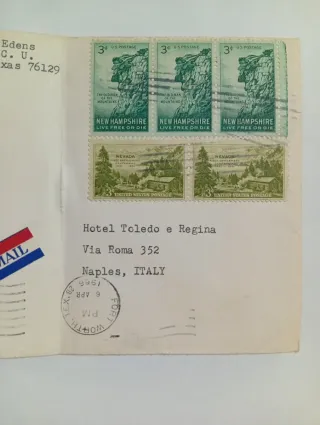 Busta affrancata Vintage con francobolli USA