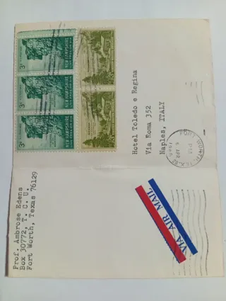 Busta affrancata Vintage con francobolli USA