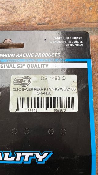 Protector disco trasero S3