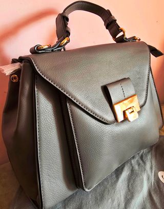 Borsa Melluso Pelle Grigia Donna