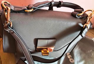 Borsa Melluso Pelle Grigia Donna