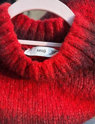 Jersey Mango Rayas Rojo y Marrón