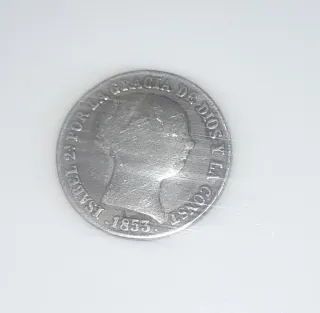 4 Reales Isabel II 1853 Sevilla Escasa