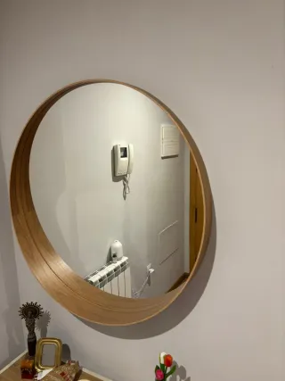 Espejo Pared Chapa Roble