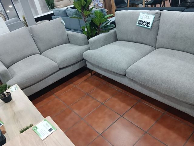 Elegante sofá de 3 y 2 plazas