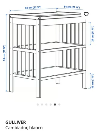 Cambiador Ikea GUILLIVER Blanco