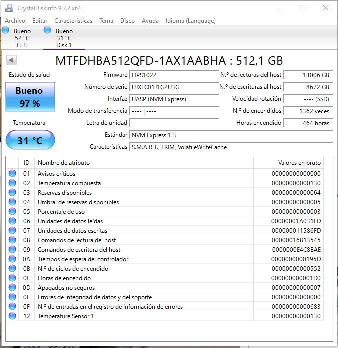 D13 - LyP - Disco duro SSD M.2 NVMe Micron 512GB afbeelding 4