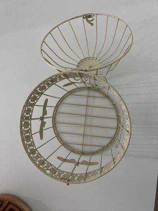 Jaula Decorativa Beige Mariposas