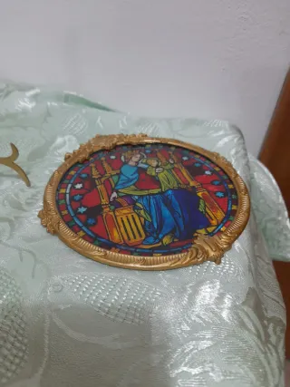 Cornice ottone con immagine sacra