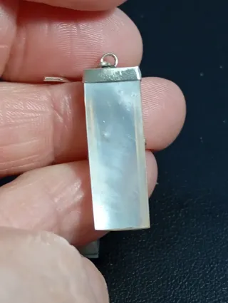 Pendientes Plata nacar y plata