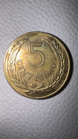 2 Monedas Uruguay 5 Centésimos 1960
