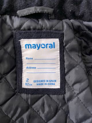 Chaqueta Mayoral Talla 2 años