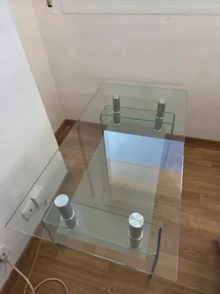 Mesita de salón de cristal