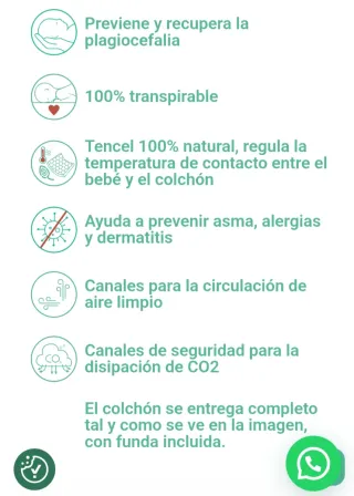 Colchón Lémur maxicuna 140 x 70 – como nuevo