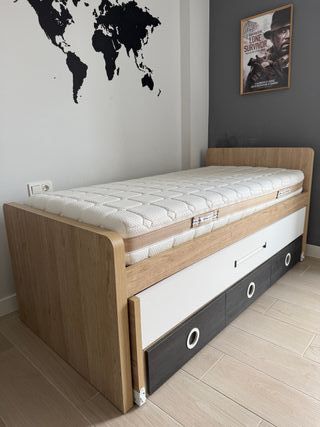 Estructura cama 90x190 + 3 cajones