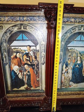 Tríptico religioso antiguo