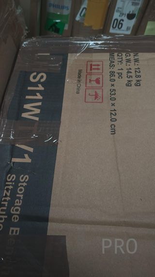 Baúl de almacenaje, banco con 2 bisagras de seguridad