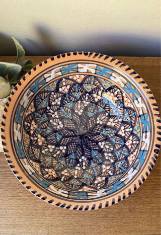 Plato cerámica hecho a mano Túnez
