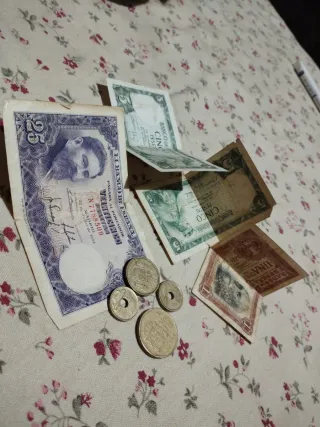 Lote Billetes y Monedas Pesetas