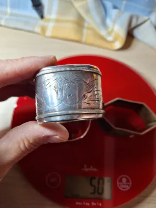 Servilleteros antiguos de plata