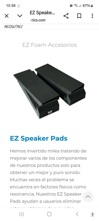 EZ Speaker Pads (4 unidades) monitores de estudio.