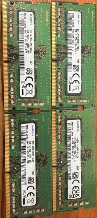6x Módulos RAM Samsung DDR4 8GB 2666MHz