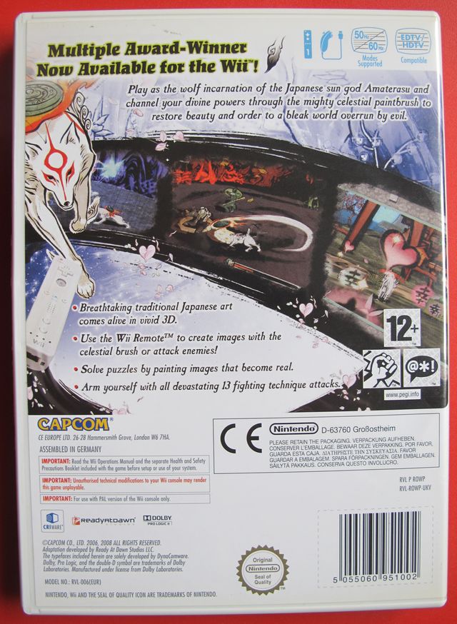 Okami Wii (PAL UK) Capcom Completo
