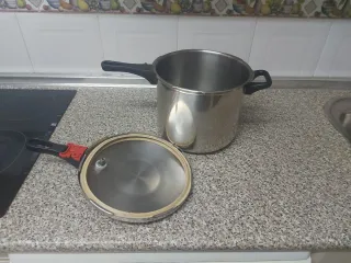 Olla Exprés Grande Acero Inoxidable