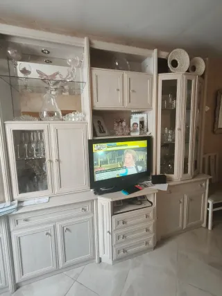 Mueble de salón modular beige