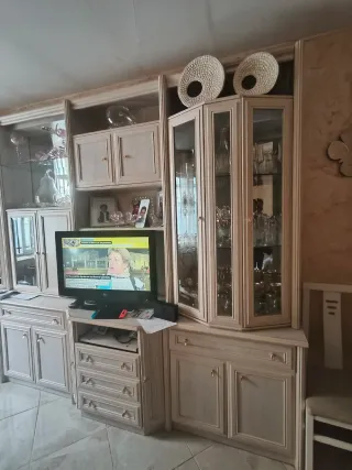 Mueble de salón modular beige