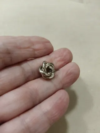 Pendientes Nudo Plateado Nuevo cierre silicona