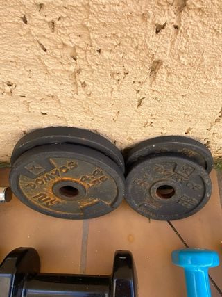 Kit Pesas Gimnasio Mancuernas y Discos