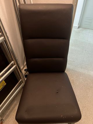 4 Sillas Comedor Piel Sintética Marrón