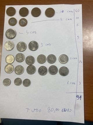 Lotto Monete Francia Varie - Totale 80 Euro