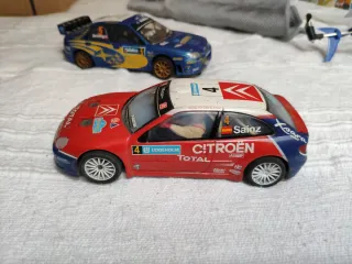 Coches Scalextric Subaru y Citroen