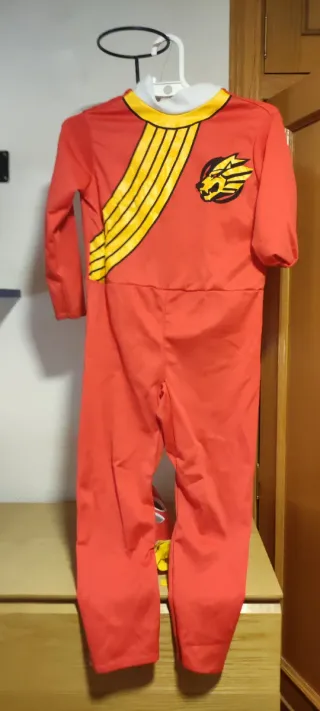 Disfraz Power Ranger Niño Rojo talla apox. 5-6 año
