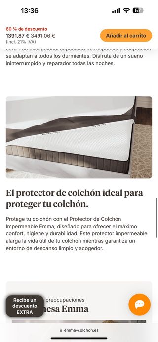 Cama Canapé Matrimonio Beige/Marrón 150x200cm