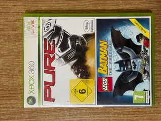 Juego 2x1 xbox 360 batman LEGO y Pure (motos)