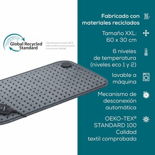 Beurer HK123 Cosy Grey Almohadilla Eléctrica 60x30