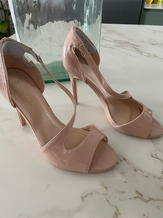 Zapatos de tacón beige/rosa