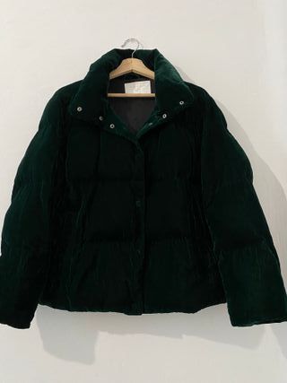 Chaqueta Zara Terciopelo Verde Oscuro