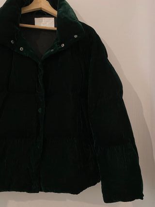Chaqueta Zara Terciopelo Verde Oscuro