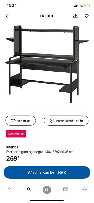 Escritorio ikea Fredde Negro