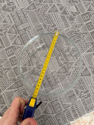 Jarrón de cristal transparente