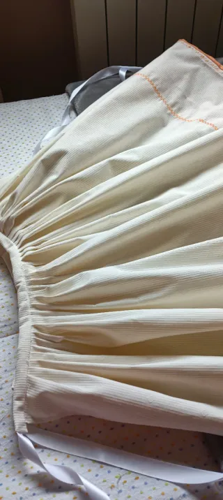 Falda Baturra niña beige y naranja