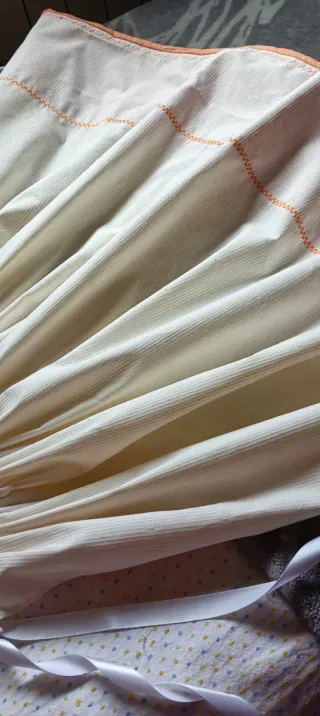 Falda Baturra niña beige y naranja