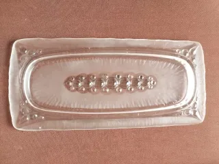 Bandeja vintage cristal decorada