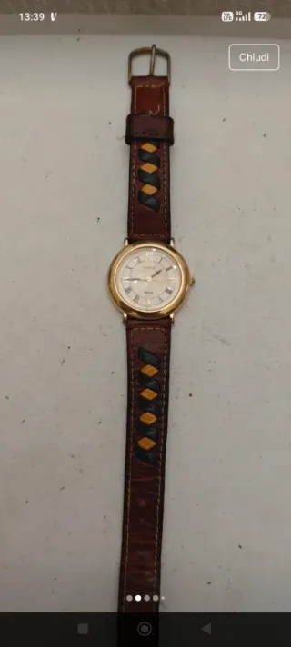 Orologio Casio Vintage Pelle Marrone Oro