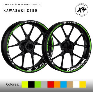 Pegatinas llantas Kawasaki Z750