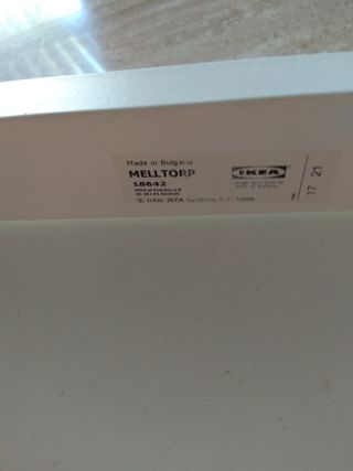 Mesa blanca Ikea MELLTROP 75x75 cm